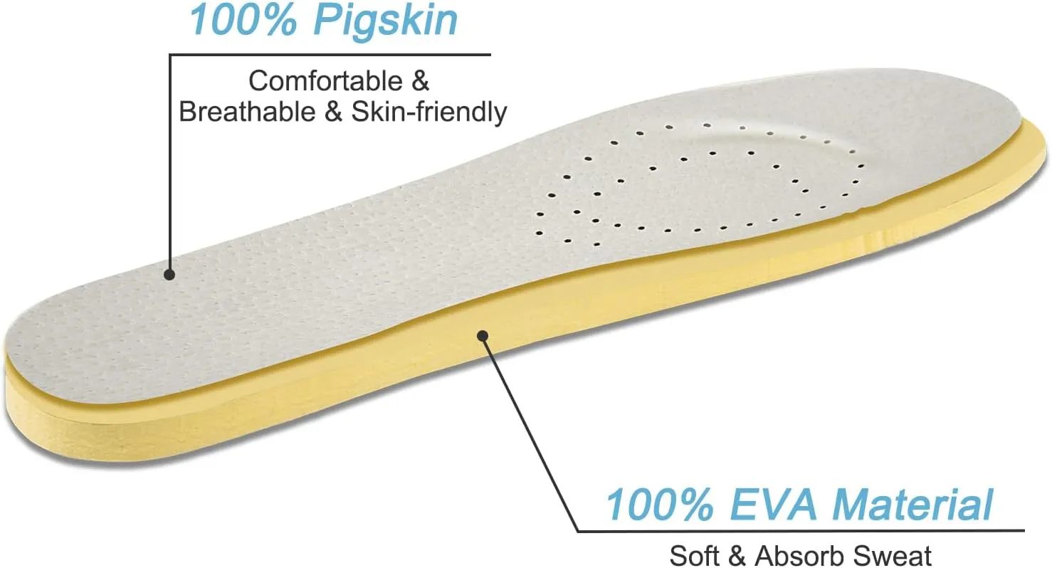 2 Pairs Classic Insoles for Hey Dude Men's Wally Shoes Replacement, Footwear Inserts Comfortable & Light-Weight