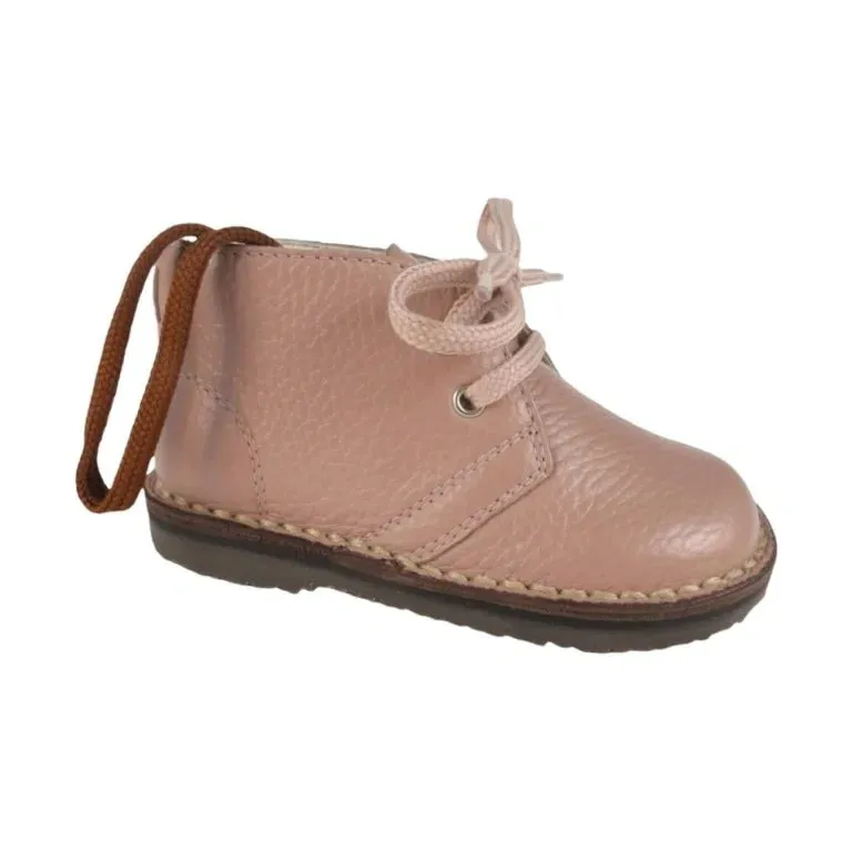 522 - Pink Soft Leather Lace for Toddler/Boy/Girl by London Kids