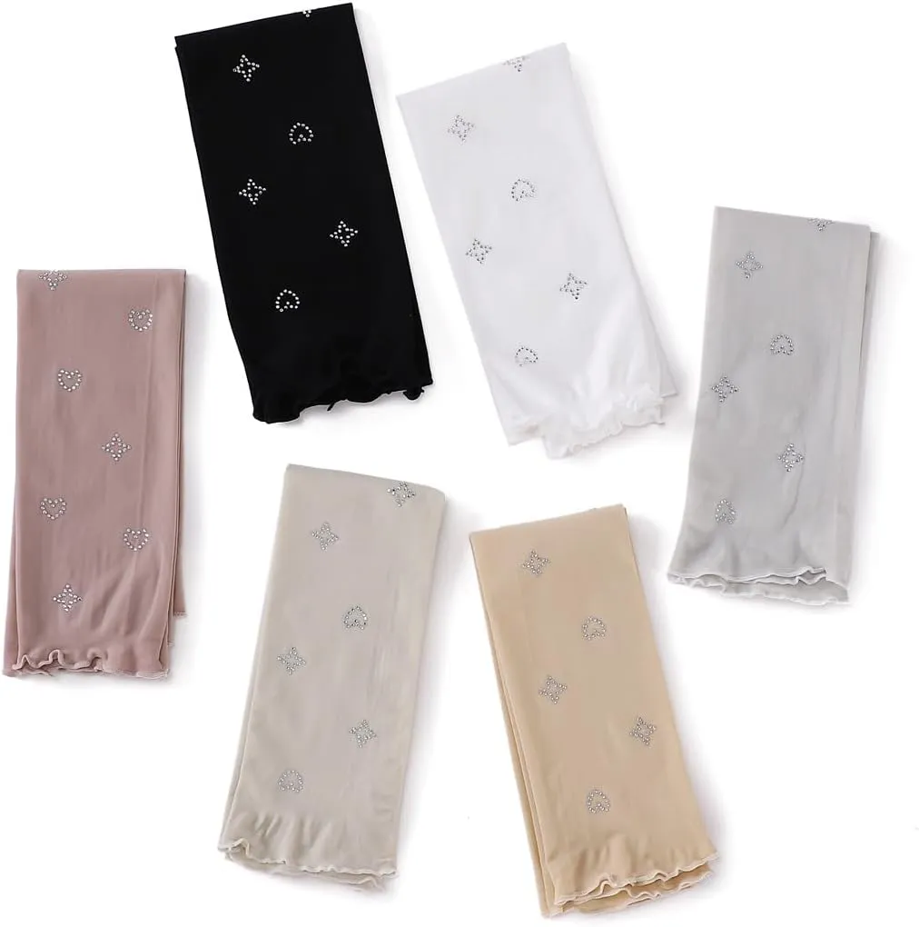 6 Pairs Arab Islamic Muslim Sleeves Gloves Arm Cover Hijab for Women Stretchy Protection Sunscreen Uv Sleeves