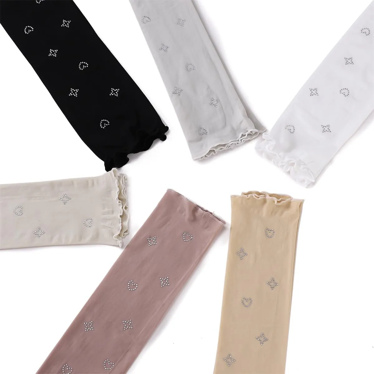 6 Pairs Arab Islamic Muslim Sleeves Gloves Arm Cover Hijab for Women Stretchy Protection Sunscreen Uv Sleeves