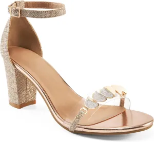 Ablanczoom Heels for Women Dressy Sandals: Open Toe Ankle Strap Chunky Block High Heeled Sandal for Wedding Party Dress Shoes