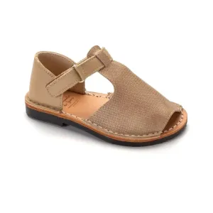 Adino - Beige Soft Leather Velcro for Boy/Girl by Manuela de Juan