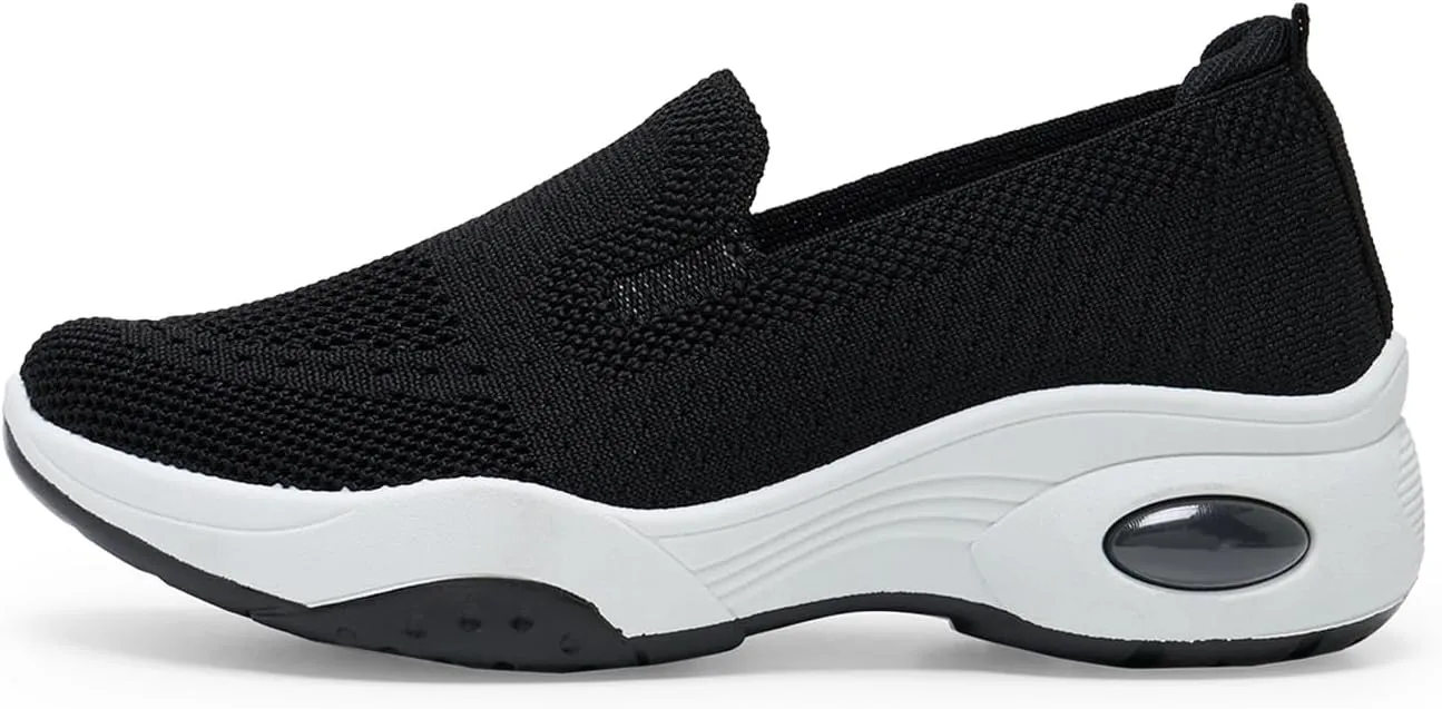 Alexis Leroy Women's Mesh-Comfortable Athletic Walking Shoes Slip On Casual Sneakers