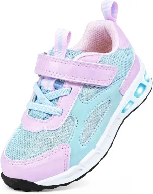 AMZZPIK Light Up Shoes for Boys Girls Toddler LED Flashing Sneakers Breathable Sport Walking Shoes for Kids