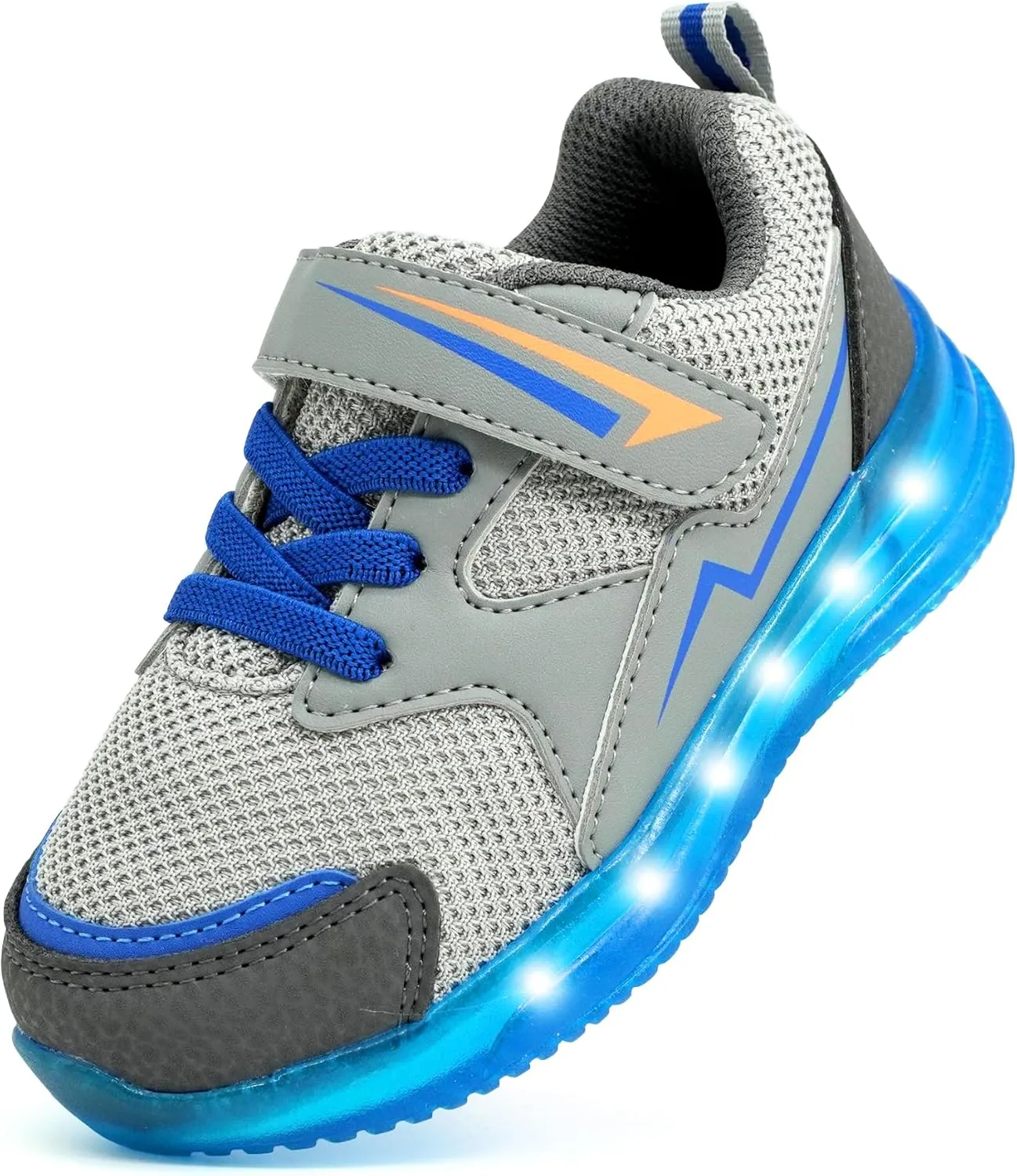 AMZZPIK Light Up Shoes for Boys Girls Toddler LED Flashing Sneakers Breathable Sport Walking Shoes for Kids