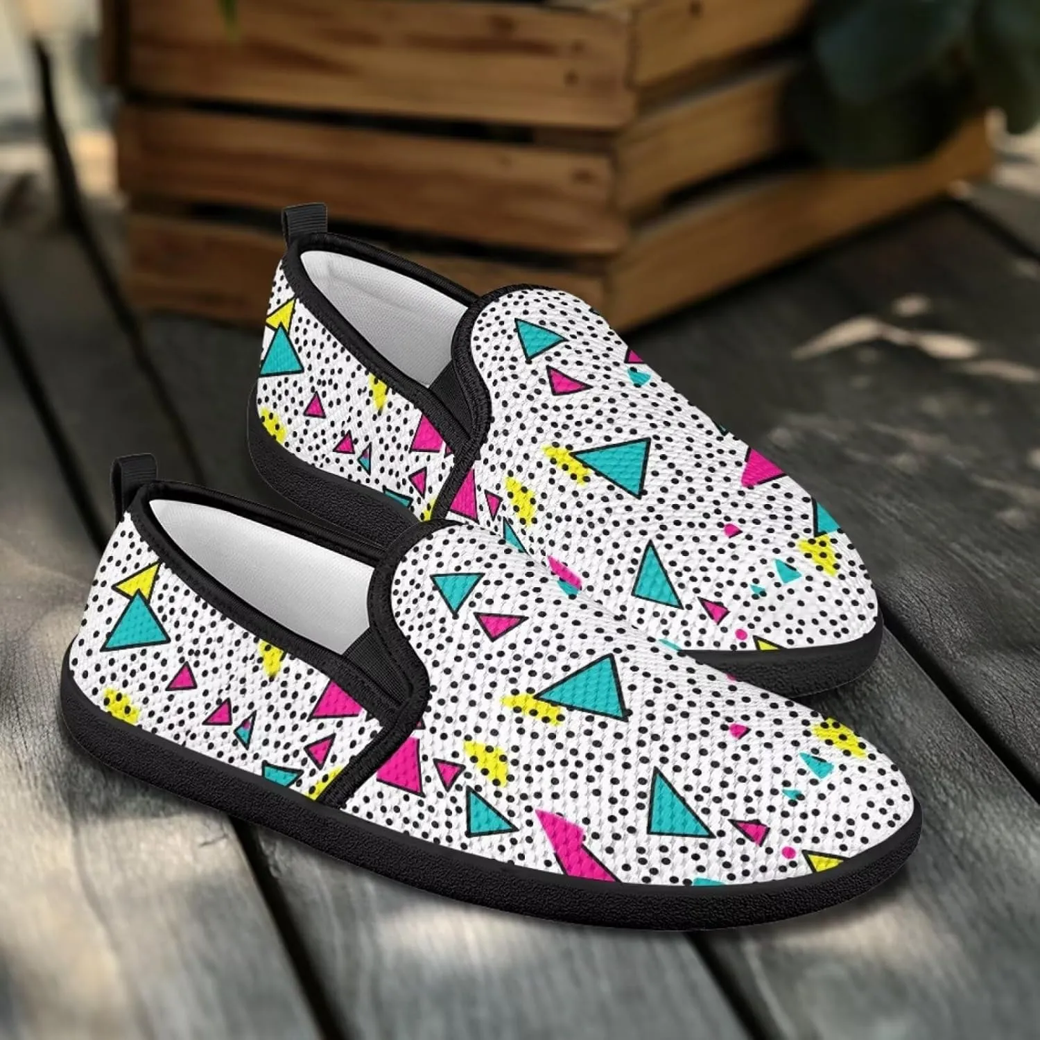 Animal Painted Women's Walking Shoes Fashion Casual Hand Free Slip On Sneakers Soft Breathable Gym Fitness Minimalist Comfy Traveling