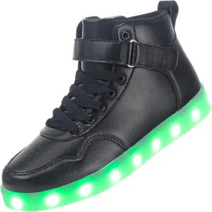 APTESOL Unisex LED Shoes High Top Light Up Sneakers for Women Men
