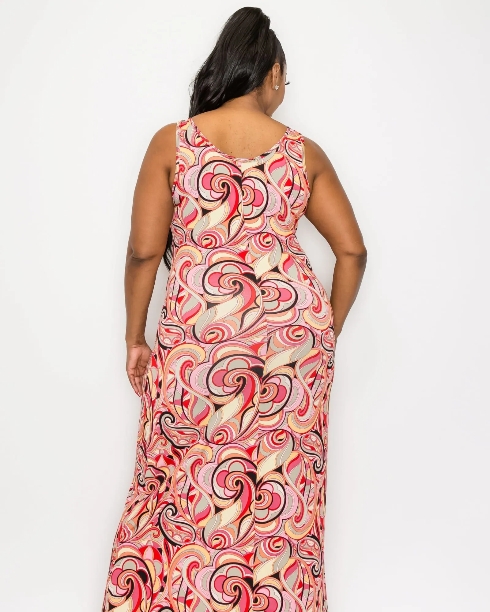 Aries Sleeveless Maxi Dress | Red/Black