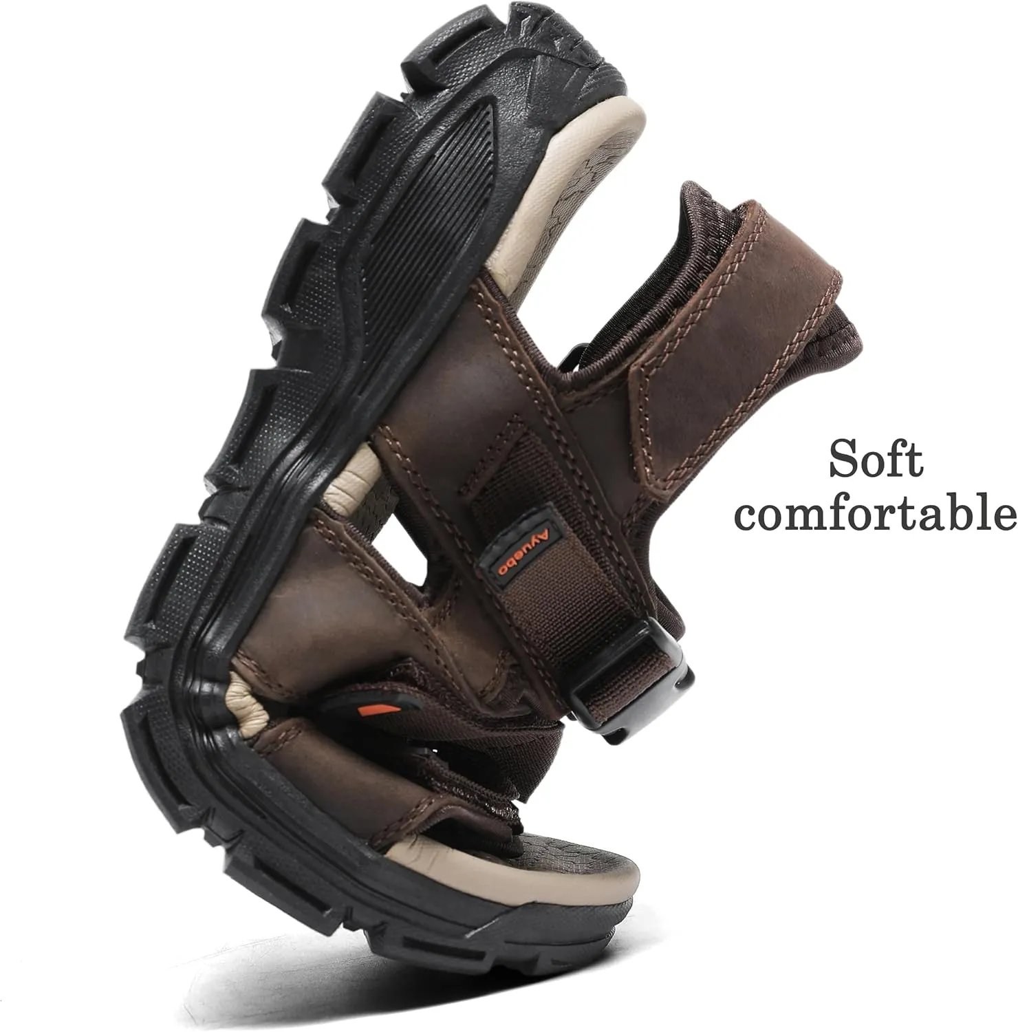 Athletic Sandals for Men's Open Toe Walking Sandals Outdoor Hiking Sandal Anti-Slip with Adjustable Strap for Summer Beach