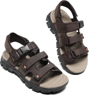 Athletic Sandals for Men's Open Toe Walking Sandals Outdoor Hiking Sandal Anti-Slip with Adjustable Strap for Summer Beach