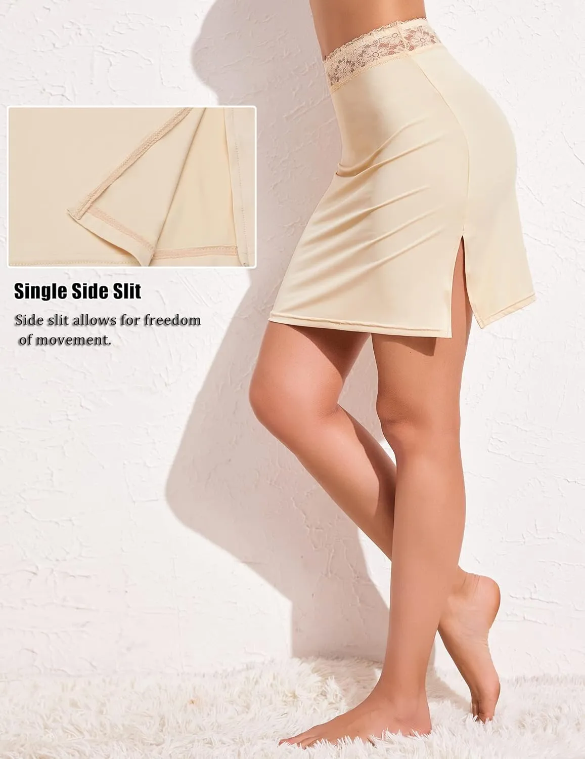 Avidlove Half Slips for Women Underskirt Slip Skirt with Floral Lace Waistband
