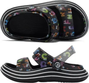 Axcone Kid's Boys Girls Comfort Clogs Slippers Cartoon Garden Shoes Breathable Non-Slip Beach Pool Sandal All-Terrain Parallel Bars Cloud Slippers（Toddler/Little Kids/Big Kids）