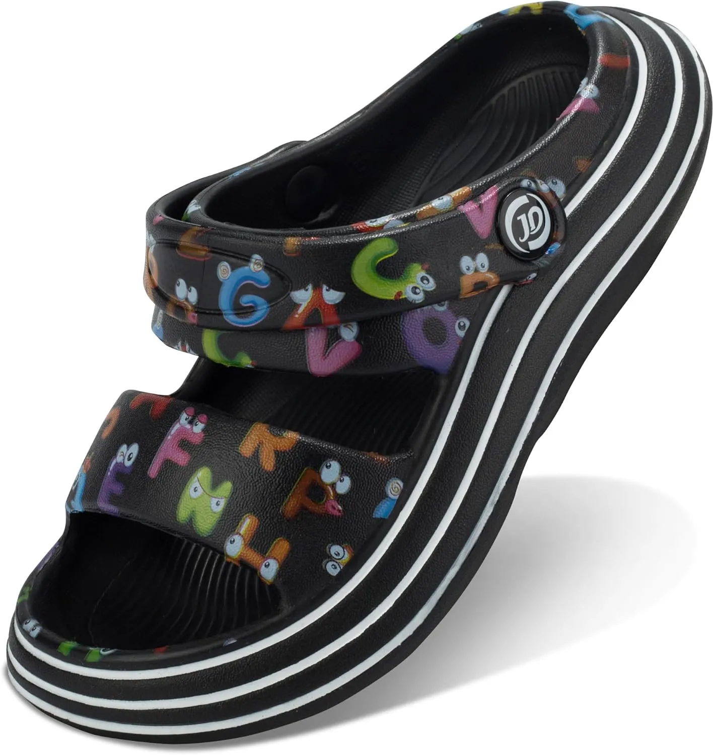 Axcone Kid's Boys Girls Comfort Clogs Slippers Cartoon Garden Shoes Breathable Non-Slip Beach Pool Sandal All-Terrain Parallel Bars Cloud Slippers（Toddler/Little Kids/Big Kids）