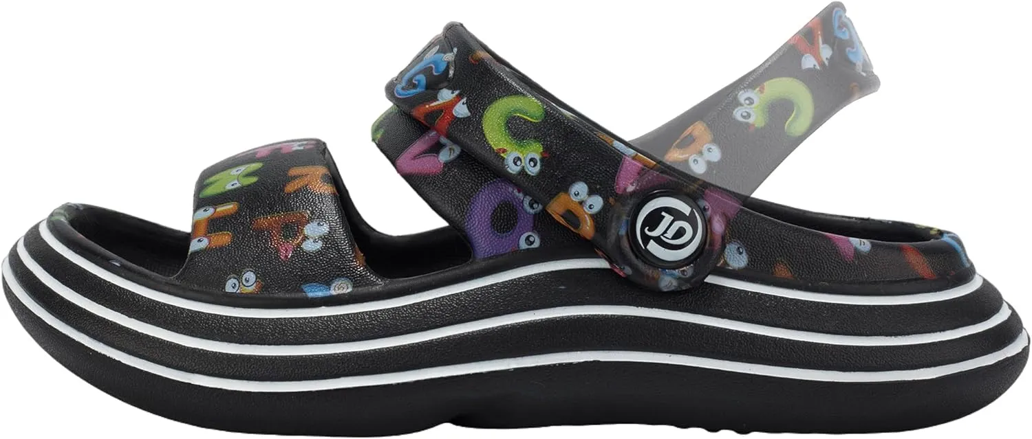 Axcone Kid's Boys Girls Comfort Clogs Slippers Cartoon Garden Shoes Breathable Non-Slip Beach Pool Sandal All-Terrain Parallel Bars Cloud Slippers（Toddler/Little Kids/Big Kids）