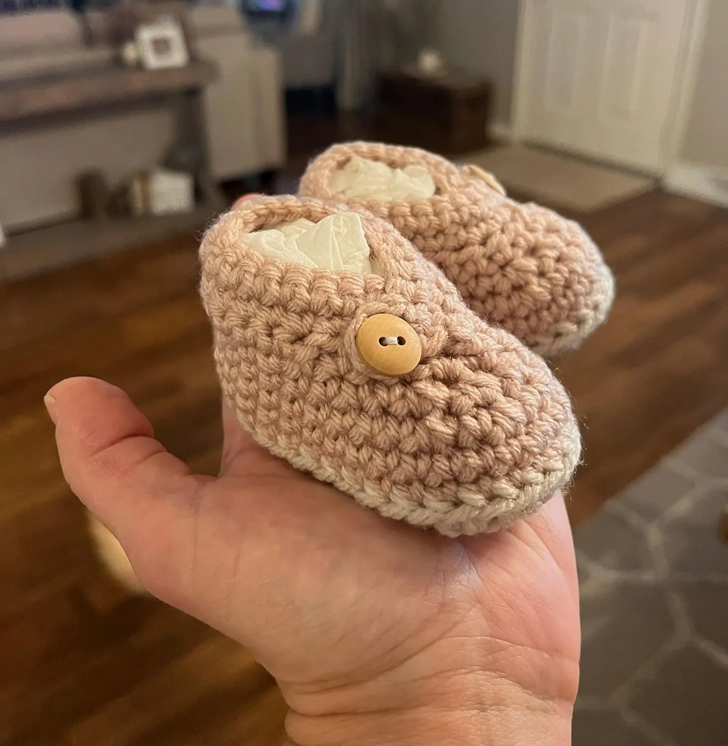 Baby Booties Hand Crochet Knit Cotton Bootie Soft Cozy Warm Socks Shoes Newborn First Walkers for Infant Boy Girl