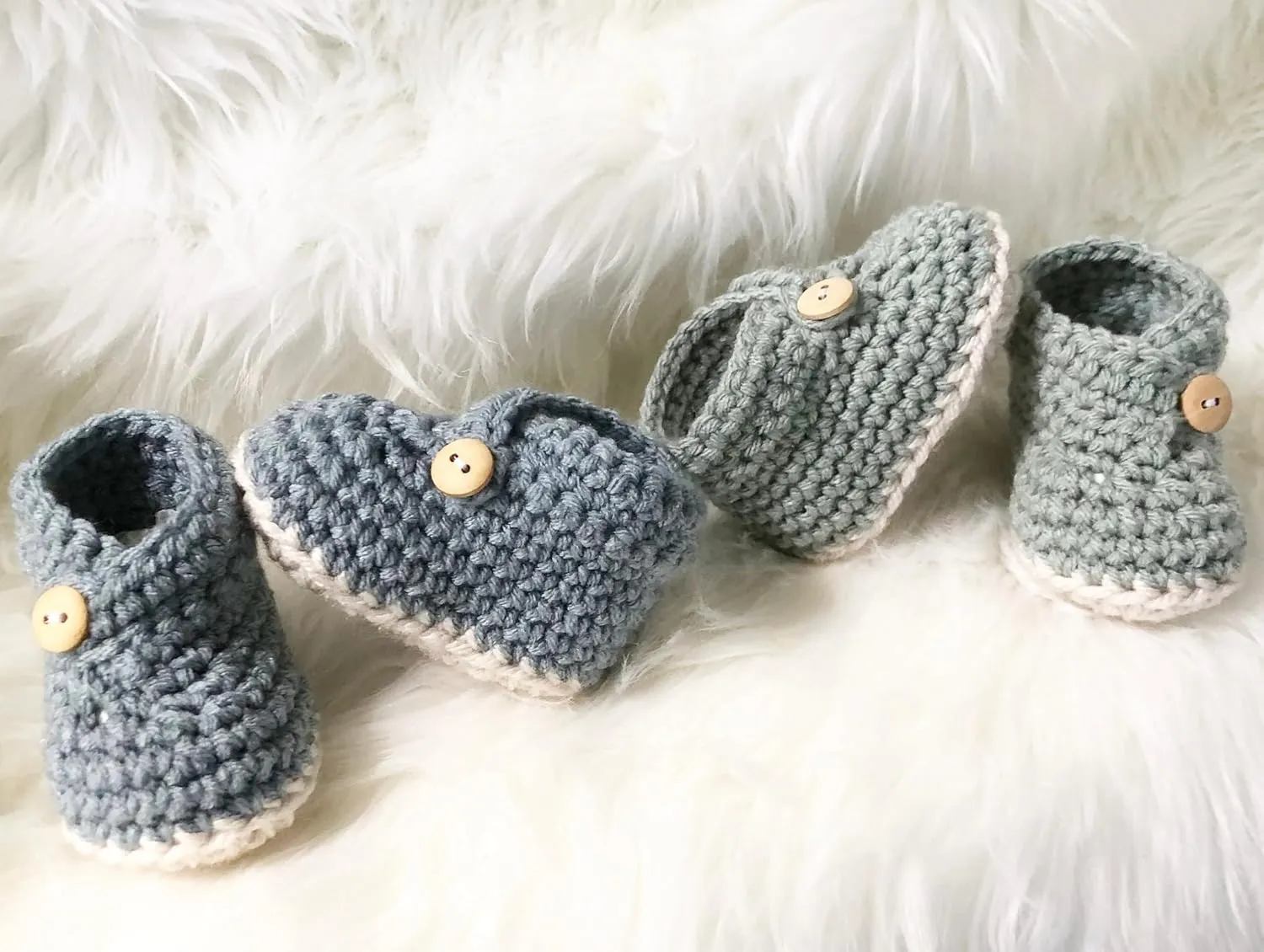 Baby Booties Hand Crochet Knit Cotton Bootie Soft Cozy Warm Socks Shoes Newborn First Walkers for Infant Boy Girl