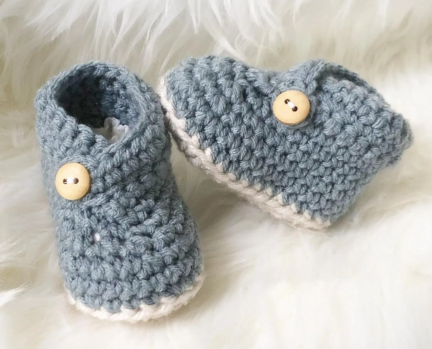 Baby Booties Hand Crochet Knit Cotton Bootie Soft Cozy Warm Socks Shoes Newborn First Walkers for Infant Boy Girl