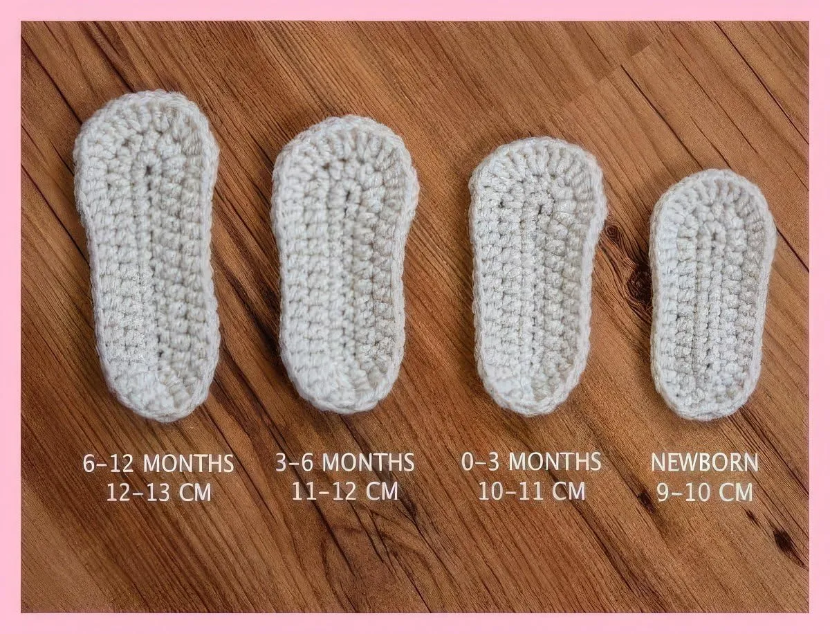 Baby Booties Hand Crochet Knit Cotton Bootie Soft Cozy Warm Socks Shoes Newborn First Walkers for Infant Boy Girl