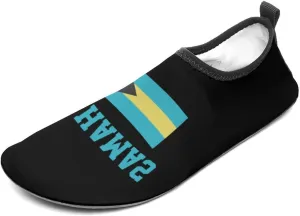 Bahamas Flag Men Women Water Shoes Barefoot Slip-on Aqua Socks Shoes for Beach Swim Surf Water Sport Yoga