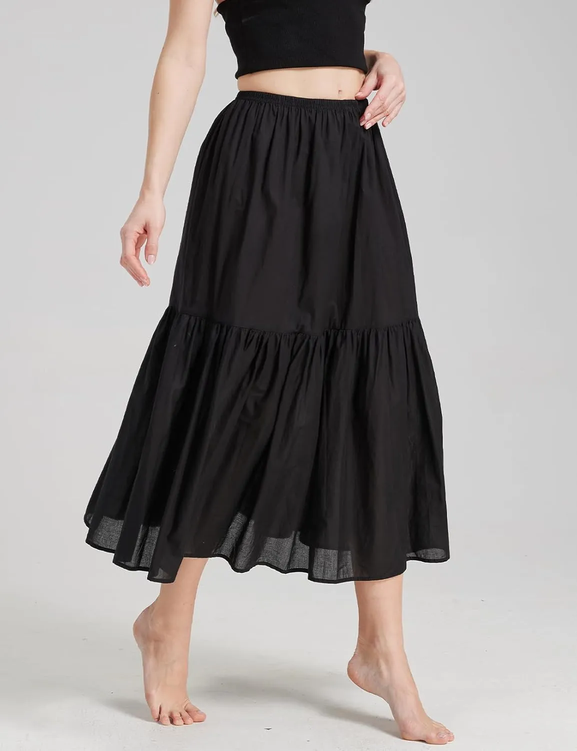 BEAUTELICATE Half Slip Skirt Extender 100% Cotton Vintage Underskirt