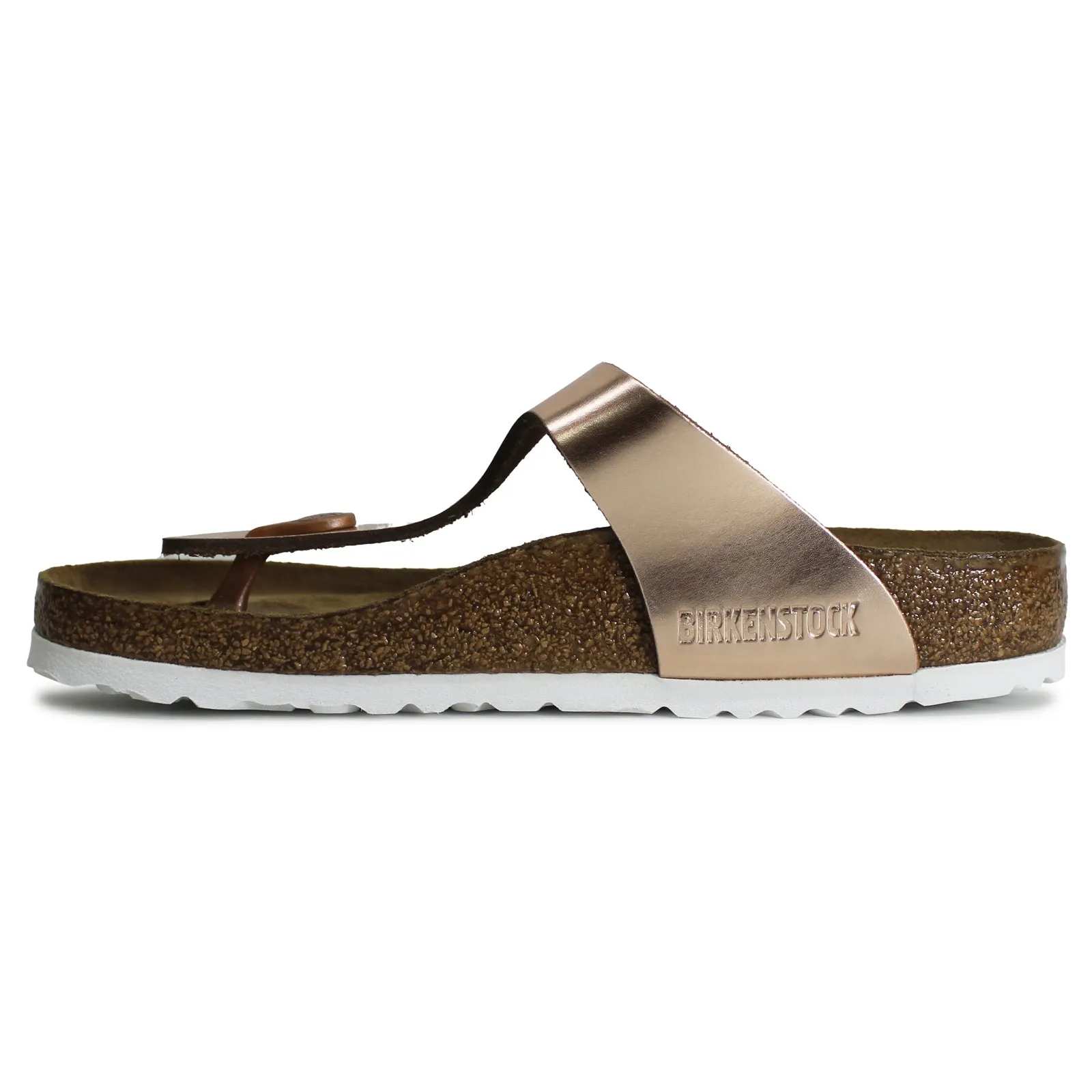 Birkenstock Gizeh Metallic Copper Women's Leather Soft Footbed  Toe Post Sandals