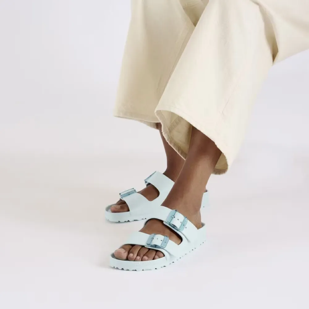 Birkenstock Women's Arizona EVA Stealth Buckle Sandal in Surf Green
