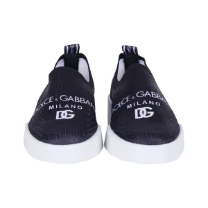 Black Logo Slip-On Trainers