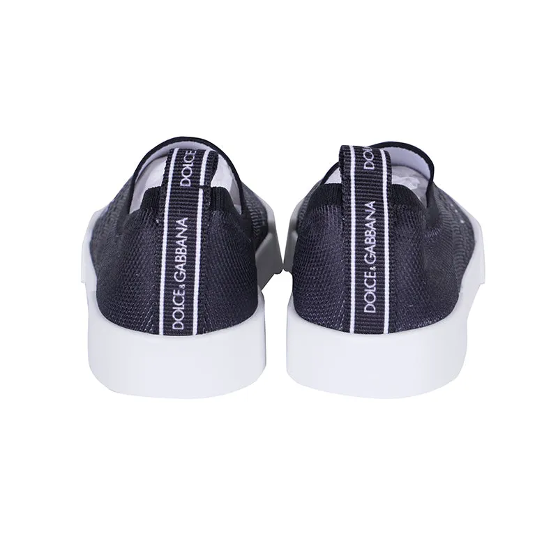 Black Logo Slip-On Trainers