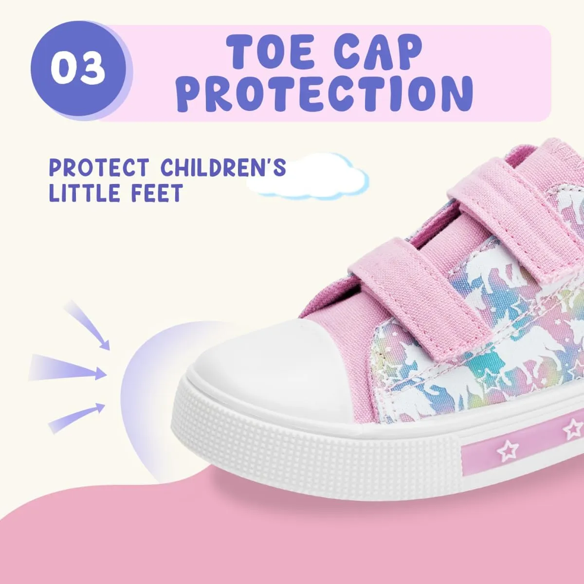 Boys Girls Sneakers Light Up Canvas Shoes for Toddler Kids Easy Fasten Fashion Shoes with Hook and Loops