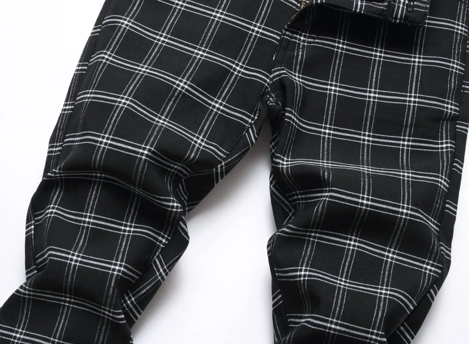 Boy's Khaki Chino Pants School Uniform Dress Plaid Skinny Fit Stretch Fashion Comfy Pants