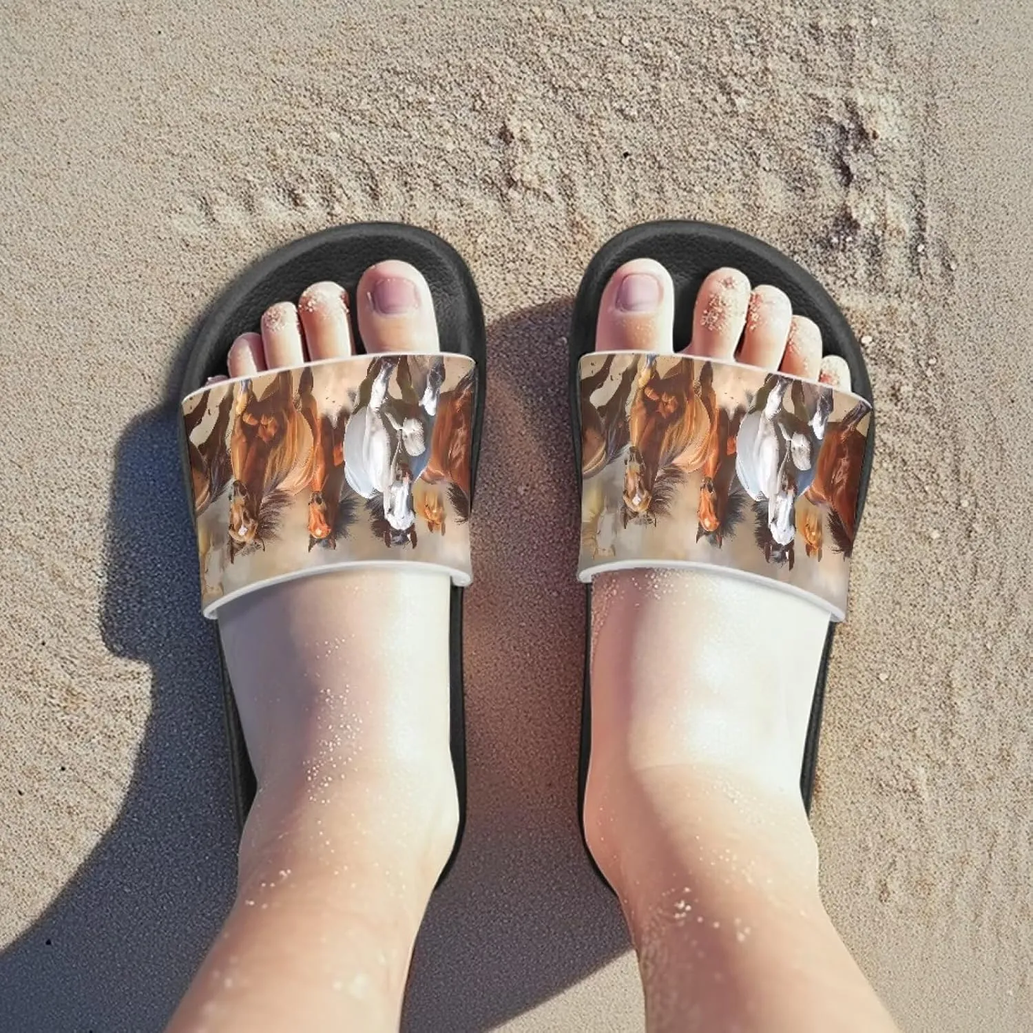 Boys Sandals with EVA Soft Sole Lightweight Slip-On Beach Slippers