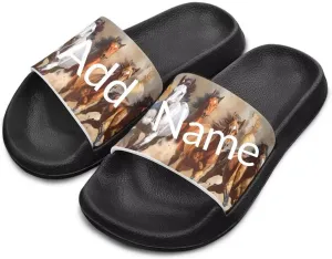 Boys Sandals with EVA Soft Sole Lightweight Slip-On Beach Slippers