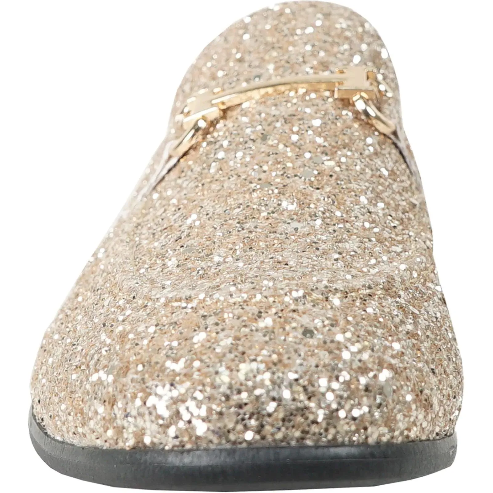 Bravo Glitter Gold Sequin Prom Tux Loafer with Buckle