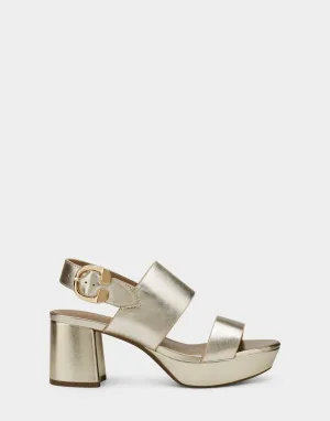 Camera Gold Metallic Leather