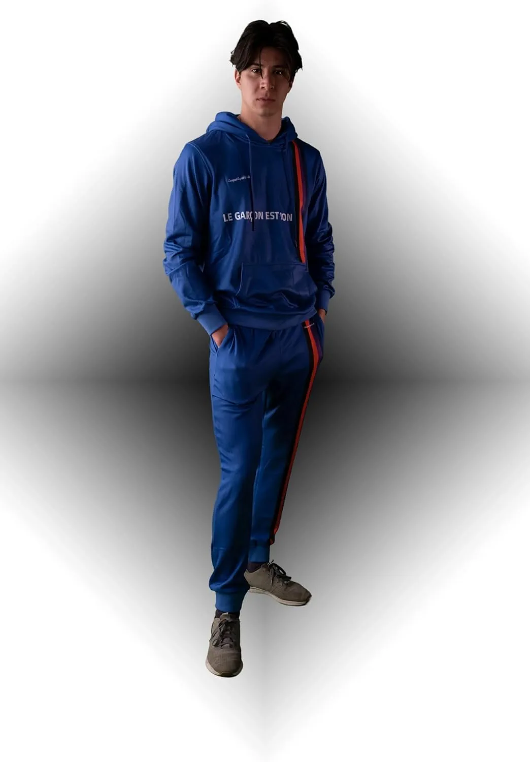 Campus Sophisticate Men's Premium Hoodie LE GARCON EST BON | Soft Breathable Lightweight Sport Sweatshirt