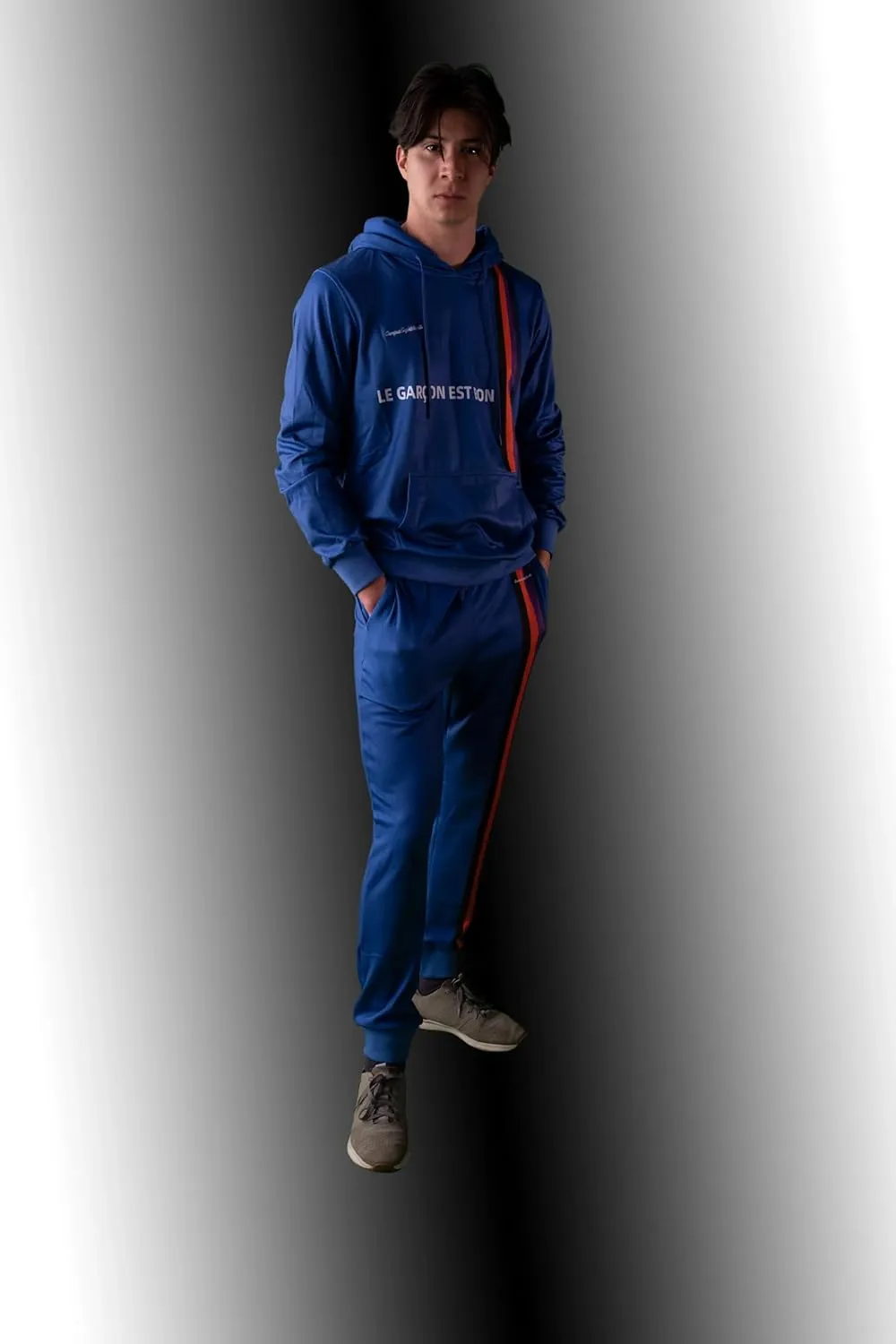 Campus Sophisticate Men's Premium Hoodie LE GARCON EST BON | Soft Breathable Lightweight Sport Sweatshirt