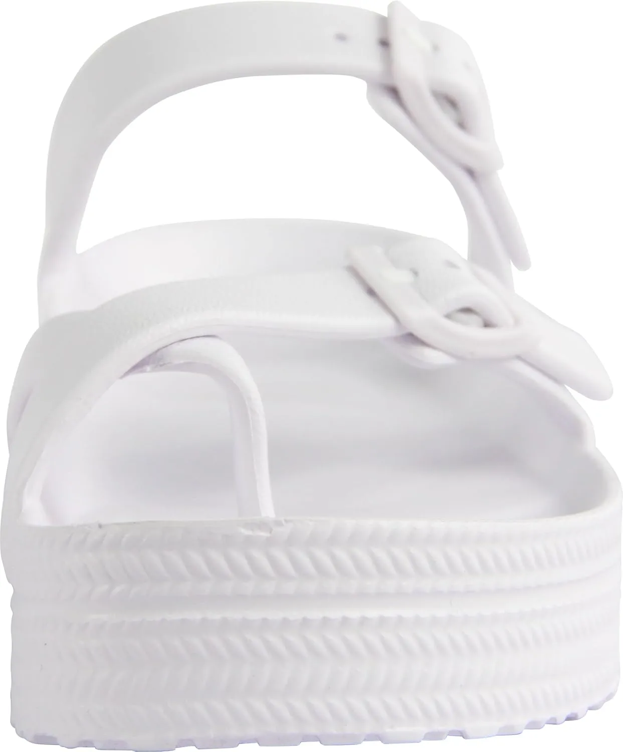 CAMVAVSR Womens Sandals with Arch Support - Comfortable Adjustable Buckles Beach Slides - Lightweight Summer Platform Sandal Chunky Cushioned