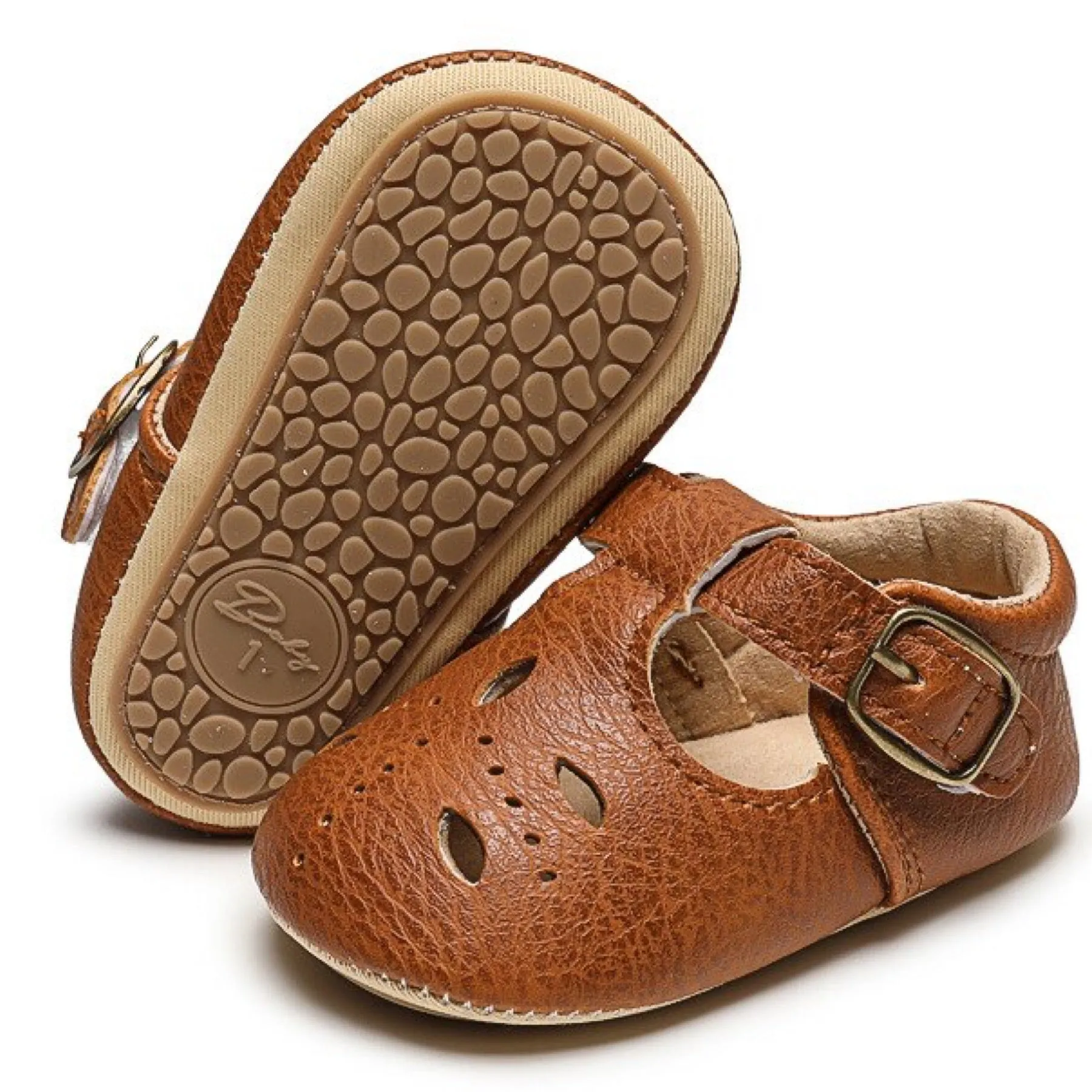 Cassie Mary Jane Sandal Brown