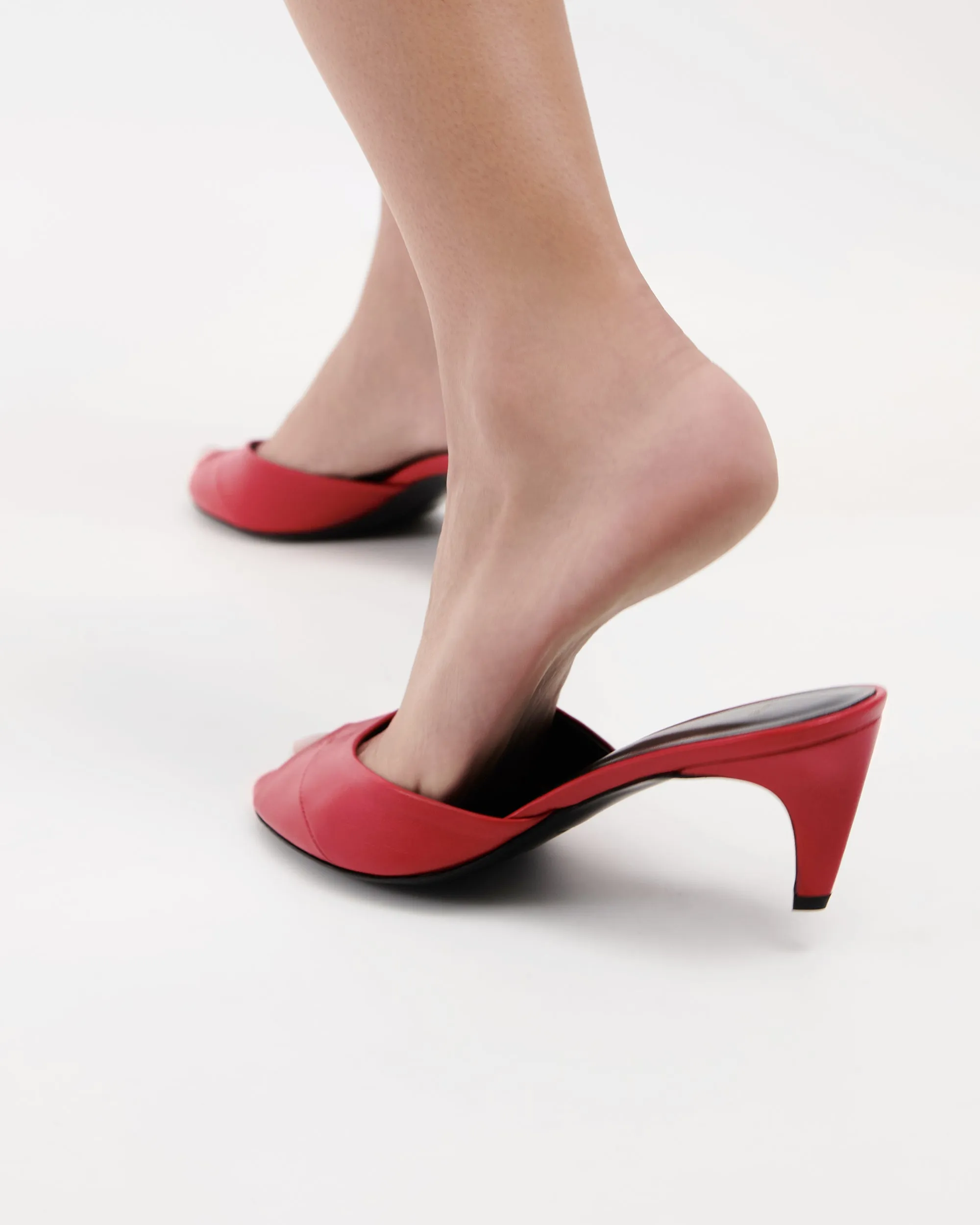 Cave Mule in Red Leather