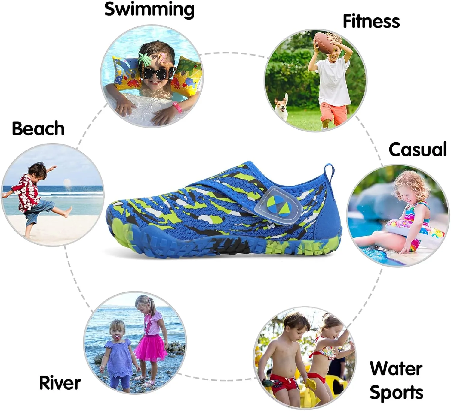 Centipede Demon Kids Water Shoes Girls Boys Quick Dry Aqua Shoes Barefoot Water Sneakers for Beach Swim Pool Boats Outdoor Water Sports Little/Big Kid