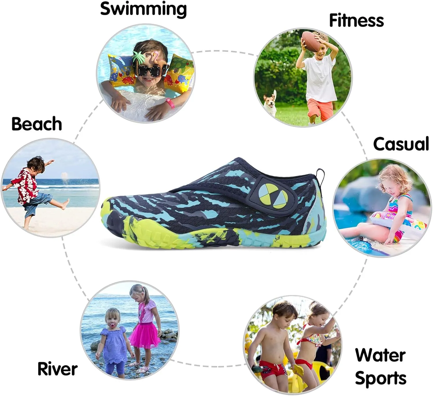 Centipede Demon Kids Water Shoes Girls Boys Quick Dry Aqua Shoes Barefoot Water Sneakers for Beach Swim Pool Boats Outdoor Water Sports Little/Big Kid