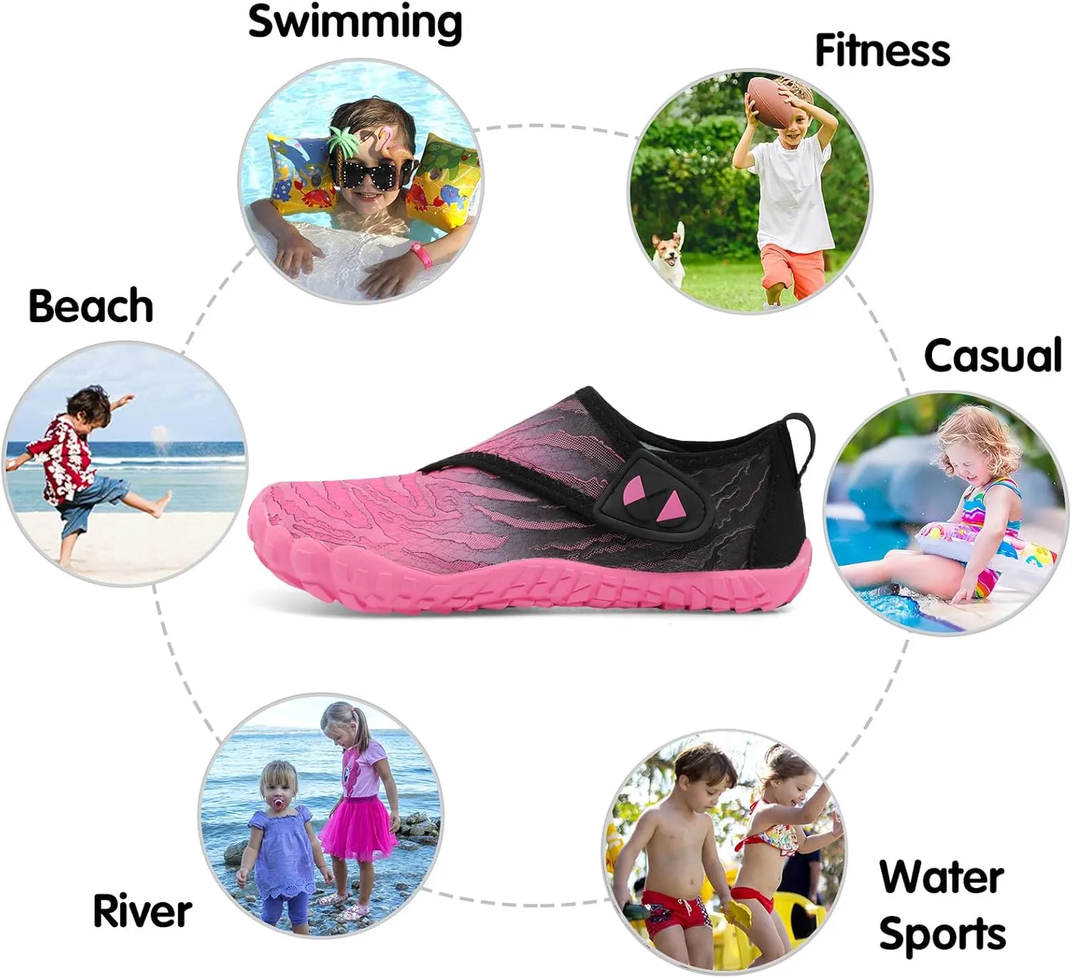 Centipede Demon Kids Water Shoes Girls Boys Quick Dry Aqua Shoes Barefoot Water Sneakers for Beach Swim Pool Boats Outdoor Water Sports Little/Big Kid