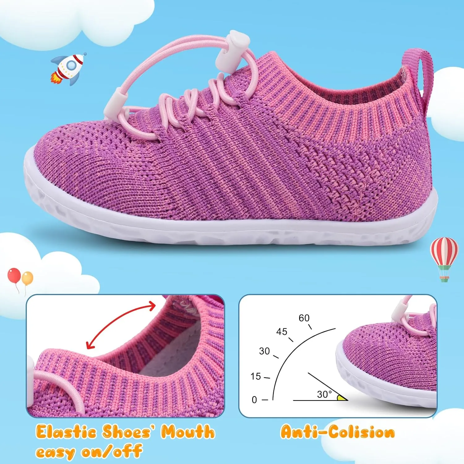 Centipede Demon Toddler Shoes for Boys Girls Baby Kids Slip on Walking Shoe Breathable Sock Shoes Lightweight Soft Sneakers