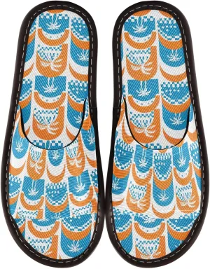 CHIFIGNO Reusable Soft House Slippers with Anti-slip Sole, Outdoor Slippers Size 4-5