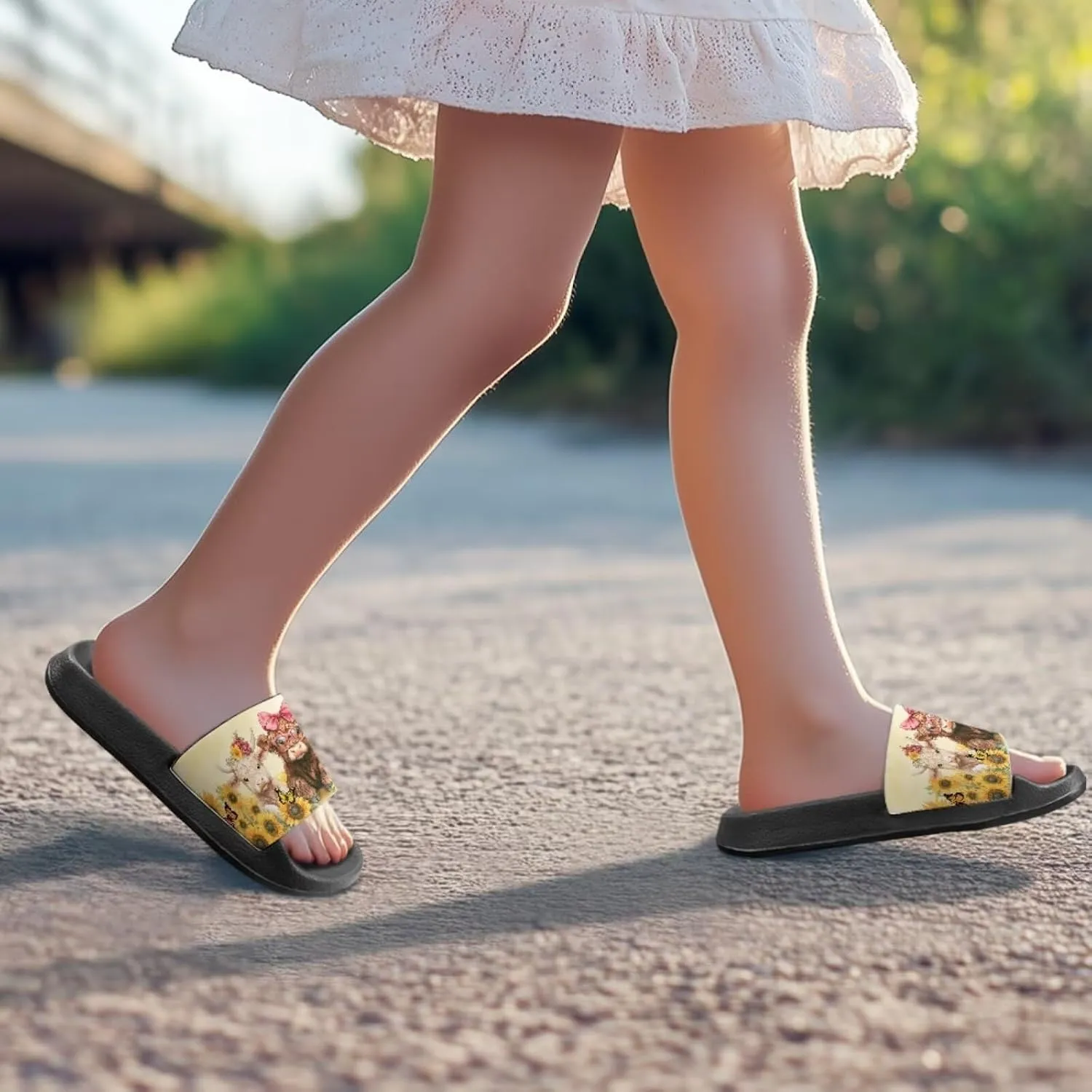 Children Slide Sandals Soft Anti-Skid Sandal Comfort Lightweight Slip On Summer Slippers for Beach Pool