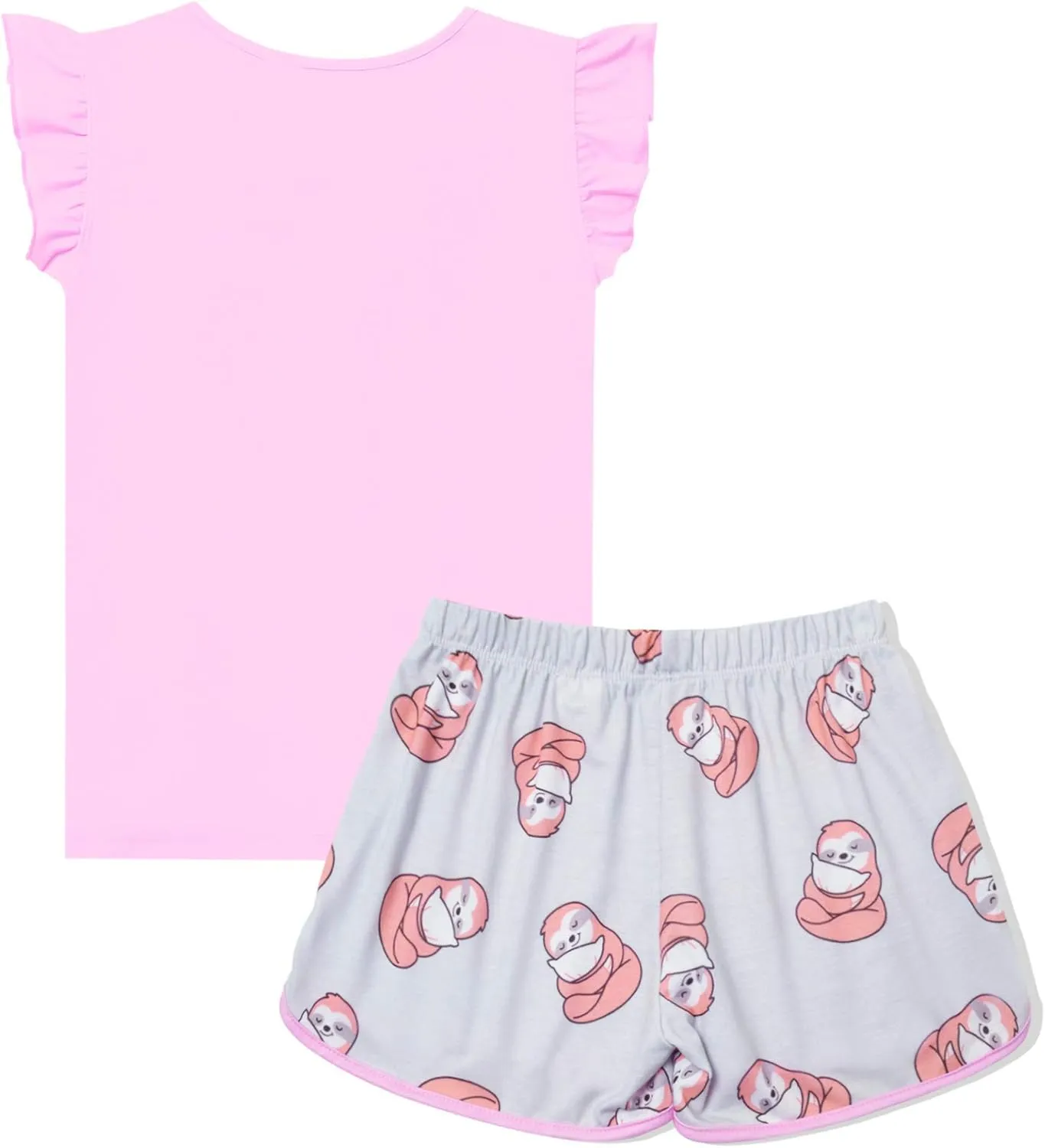 CHILDRENSTAR Matching Girls&Doll Pajama Sets Summer Pjs Flutter Sleeve Sleepwear