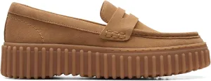 Clarks Originals Womens Torhill Penny Suede Light Tan Shoes 7.5 US