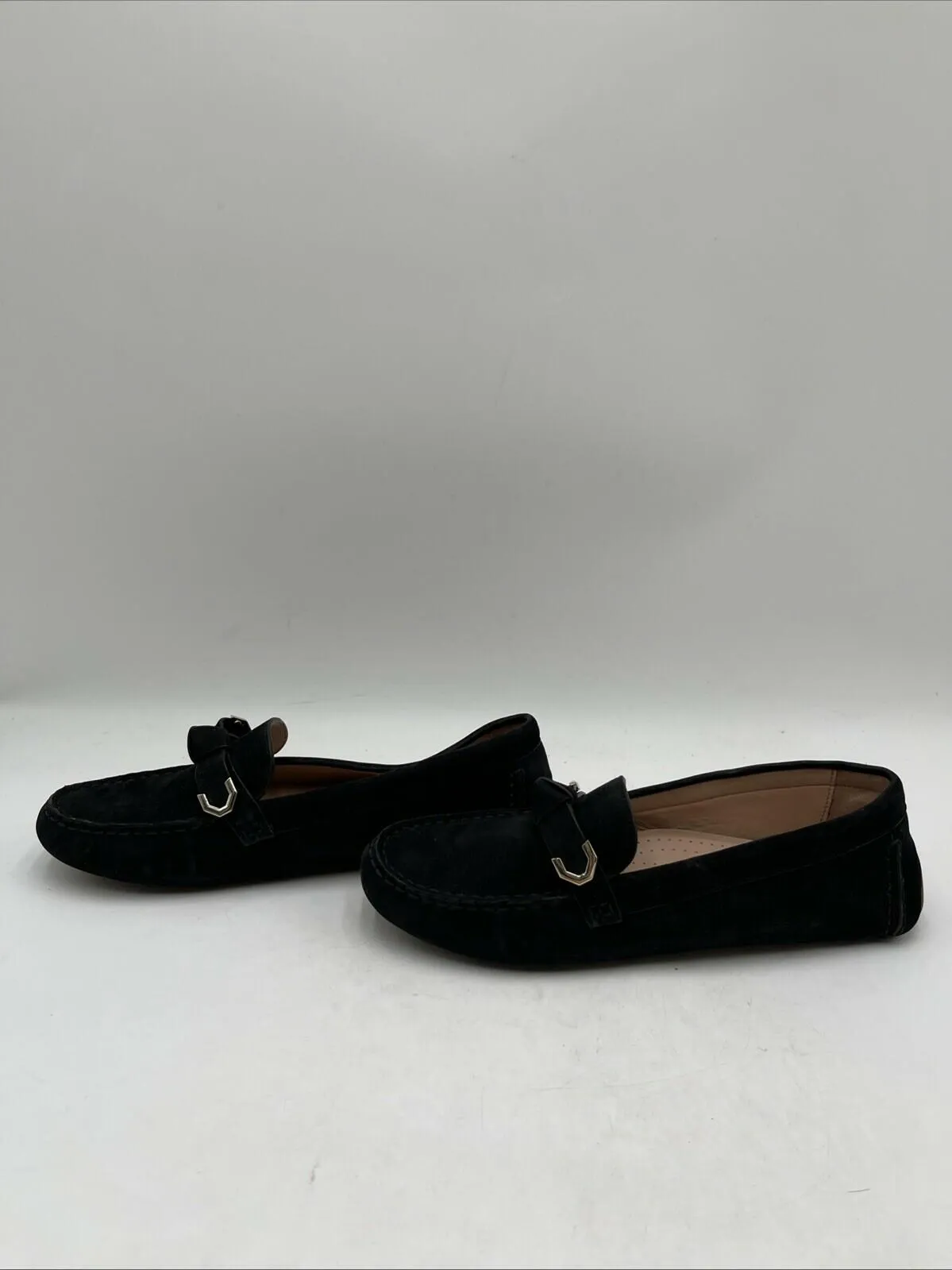 Cole Haan Women's Evelyn Bow Driver Flats Black Size 6.5B - Very Good