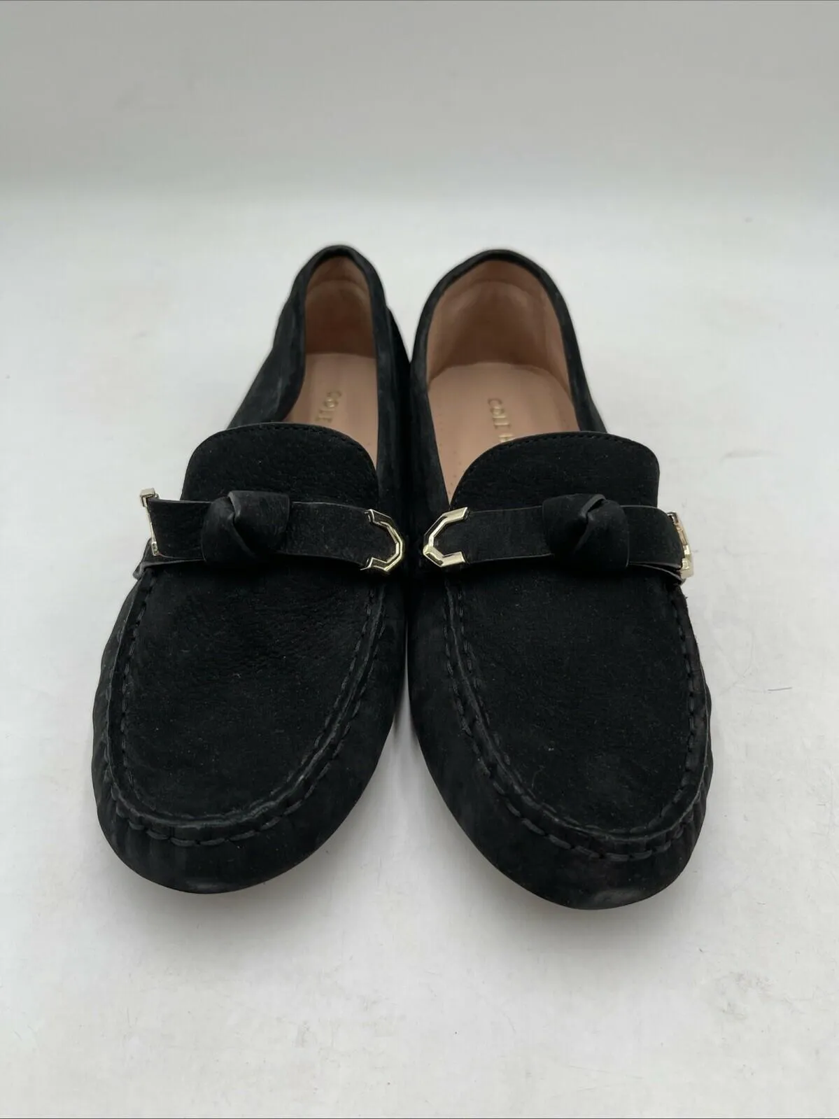 Cole Haan Women's Evelyn Bow Driver Flats Black Size 6.5B - Very Good