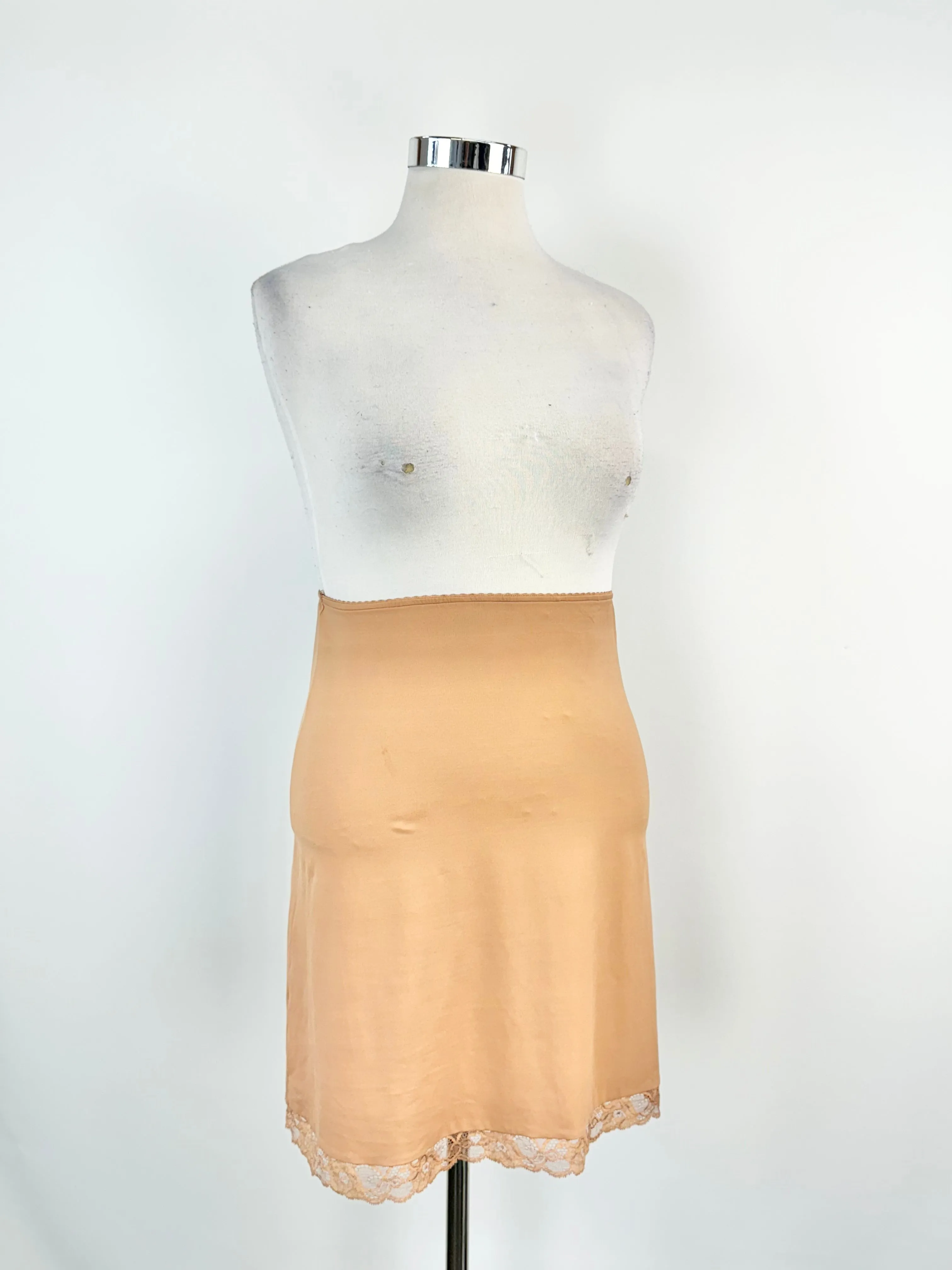 Colette Dinnigan Muted Orange Nylon Slip Skirt - AU10/12